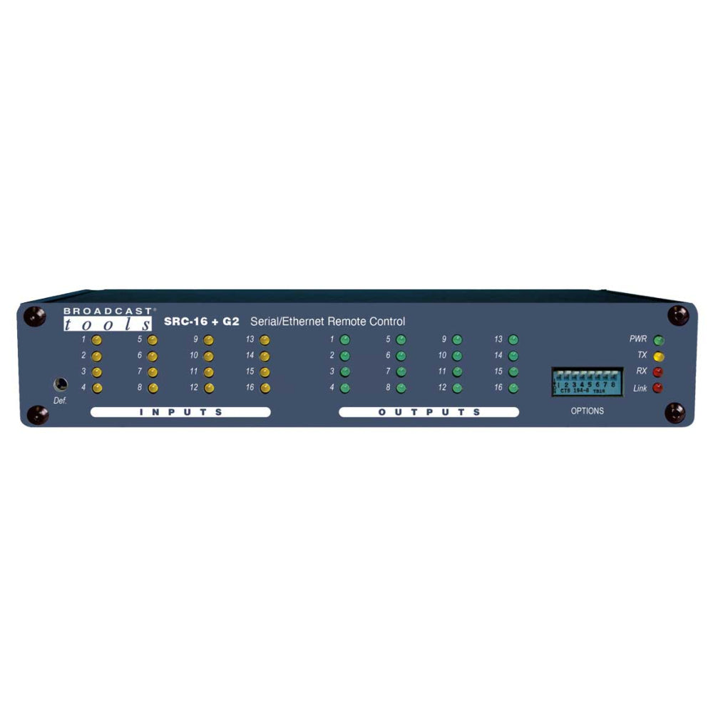 Broadcast Tools SRC-16 Plus G2 – Serial/Ethernet GPIO Interface