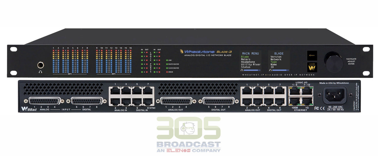 Wheatstone ip88-3 Analogue - Digital Blade IP Audio Console - 305broadcast