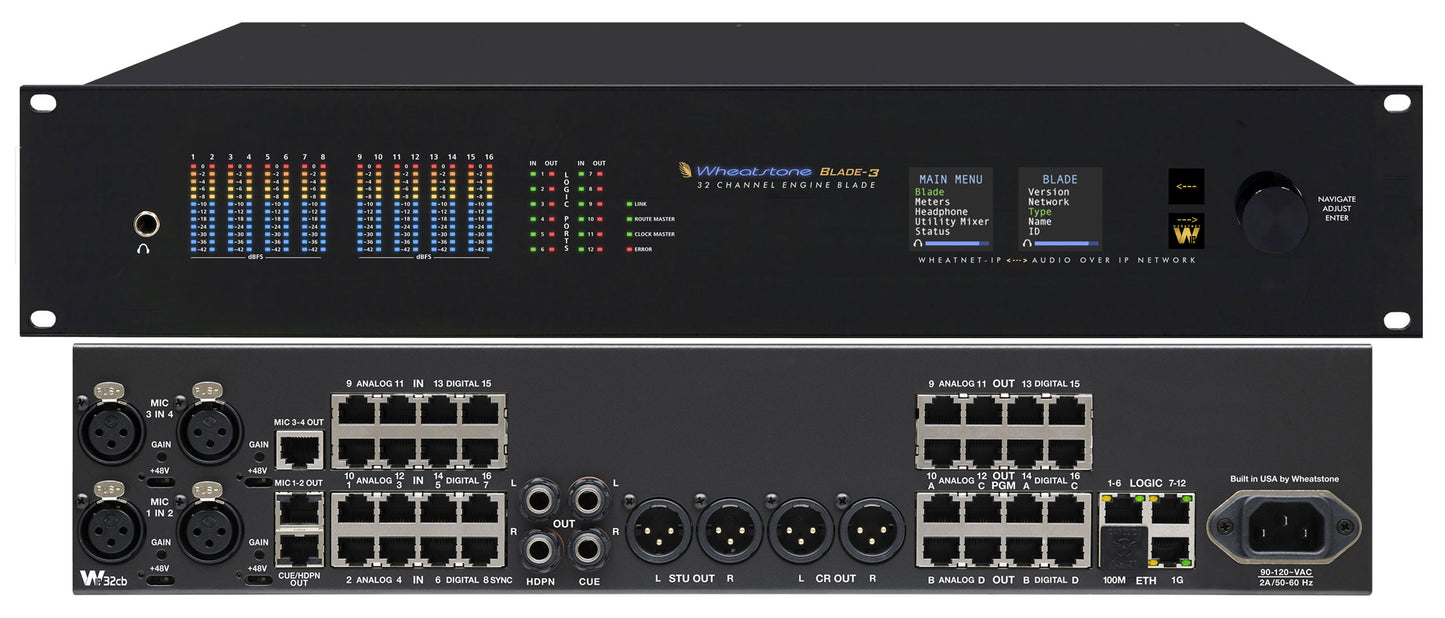 Wheatstone ip88-3CB/3CB32  Blade Digital IP Audio Console - 305broadcast