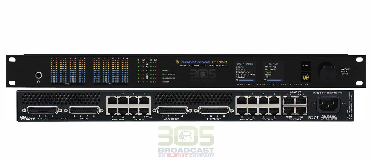 Wheatstone ip88-3a Blade Analogue IP Audio Console - 305broadcast
