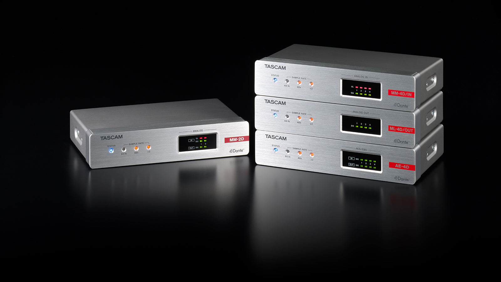 Tascam ML-4D/OUT-E - 4 Channel Line Output Dante Converter with built-in DSP Mixer - 305broadcast