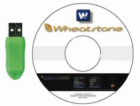 Wheatstone WNPC-XX-UW Series - WheatNet IP Driver software and USB license dongle - 305broadcast