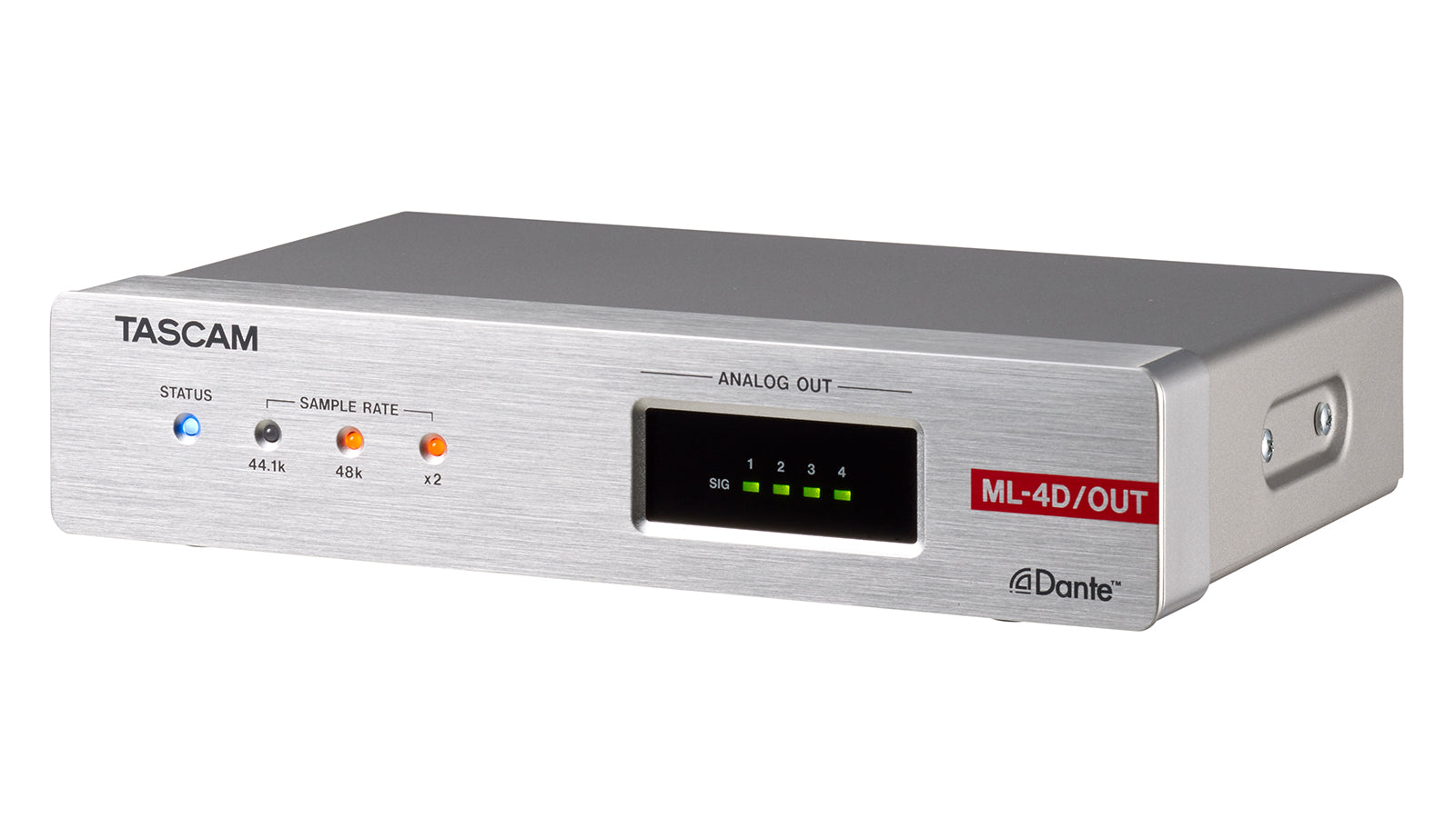 Tascam ML-4D/OUT-X - 4 Channel Line Output Dante Converter with built-in DSP Mixer - 305broadcast